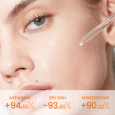 Dermatologist seal confirming safe, fragrance‑free formula for sensitive skin and anti‑aging.