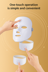 Flatlay of mask, rechargeable battery, and hydrating serum bottle.