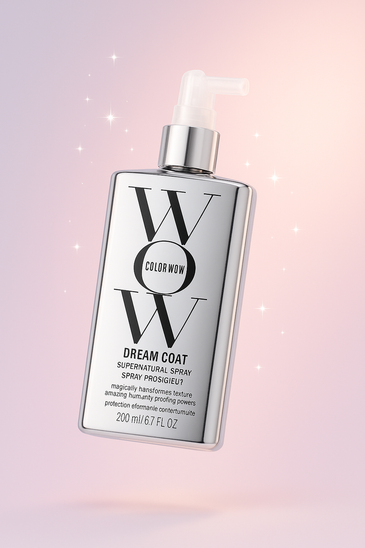 Before and after comparison showing reduced flyaways and added shine.