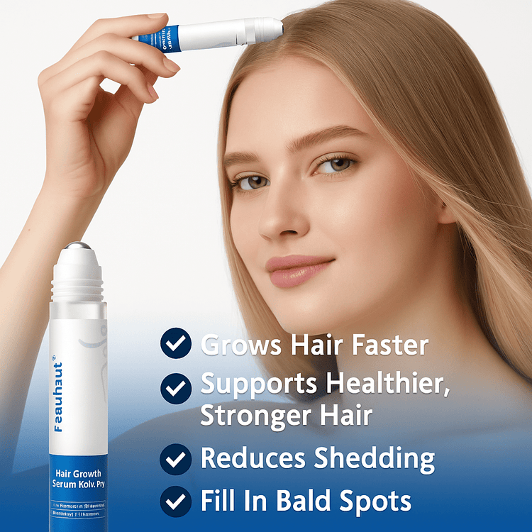 Flatlay of roll‑on, natural herbs, and a glass of water.